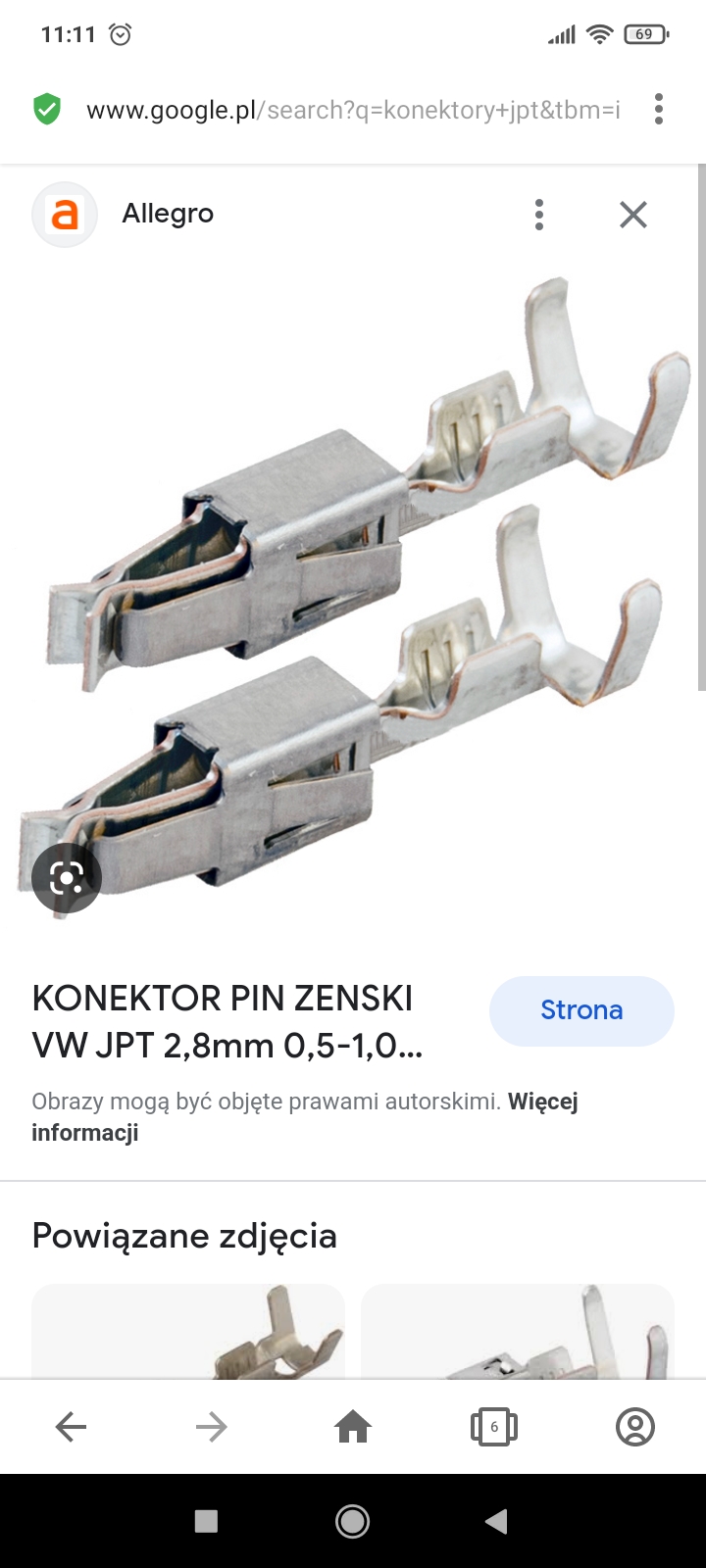 Wygląda bardzo podobnie. Wielkość pinu męskiego to około 6.3 mm.